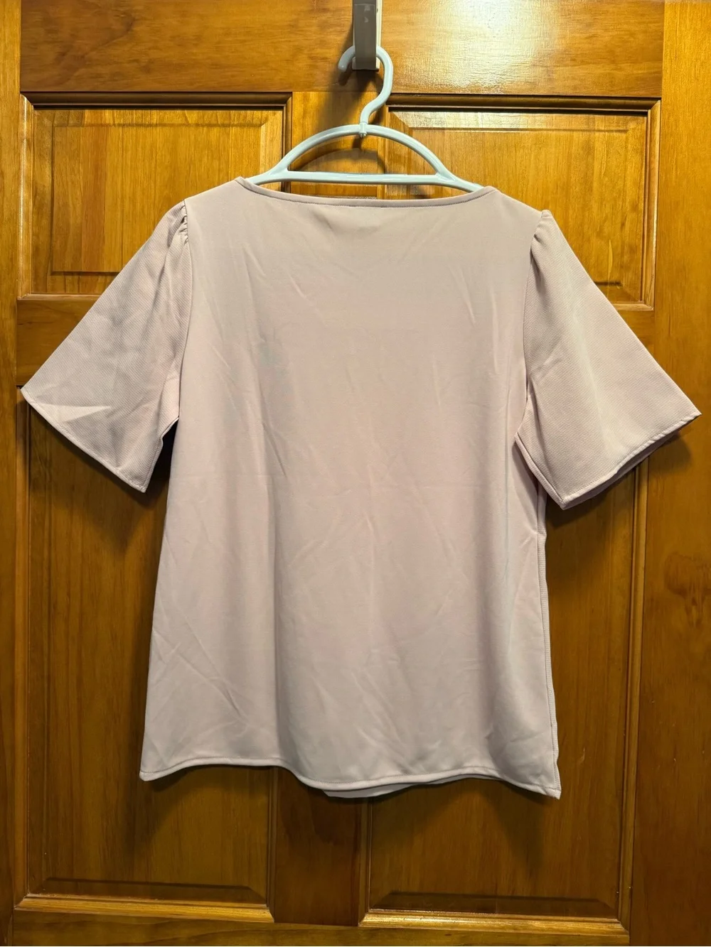 Ann Taylor Factory Dusty Blush Square Neck Short Sleeve Top